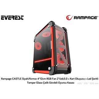 RAMPAGE CASTLE Çelik Gövdeli Gaming PC Kasası