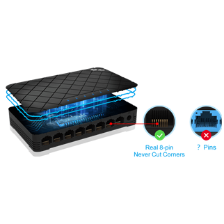 RUIJIE REYEE RG-ES05G-L 5 Port GigaBit Switch  Plastik Kasa