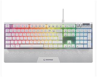 Rampage Carbon Beyaz RGB Q Gaming Oyuncu Klavye Bilek Destekli Red Switch