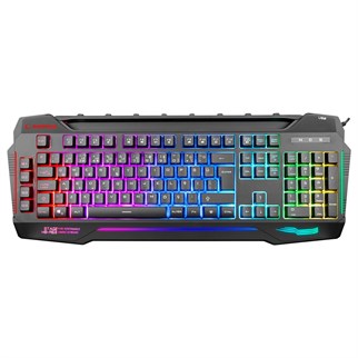 Rampage KB-R63 STAGE Siyah 4 Makro Fonksiyon Sese Duyarlı Işıklı RGB Q USB Oyuncu Klavyesi