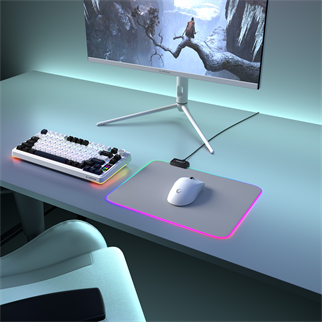 Rampage MP-21, PULSAR M RGB, 252x328x3mm, RGB Led, Gaming, MOUSE PAD (Gri)