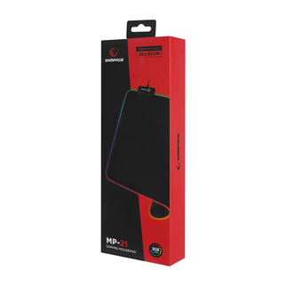 Rampage MP-21, PULSAR M RGB, 252x328x3mm, RGB Led, Gaming, MOUSE PAD (Siyah)