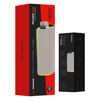 Rampage MP-21, PULSAR M RGB, 252x328x3mm, RGB Led, Gaming, MOUSE PAD (Gri)