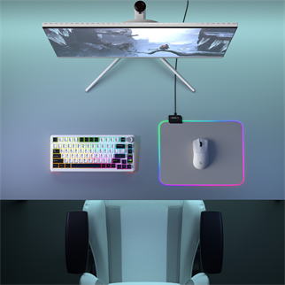 Rampage MP-21, PULSAR M RGB, 252x328x3mm, RGB Led, Gaming, MOUSE PAD (Gri)