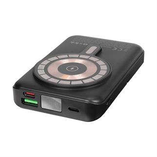 S-LINK  M1029 10000mAh Magsafe 15W HSC22.5W+PD20W+QC3.0 Siyah LCD Taşınabilir Şarj Cihazı Powerbank