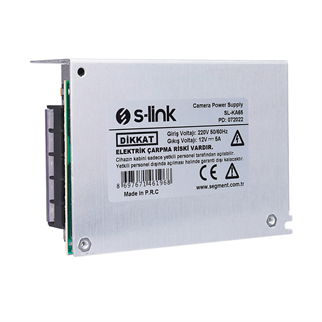 S-LINK 12v 5amper SL-KA65 Metal CCTV Adaptör