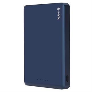 S-LINK MG110 10000mAh PD20W Magsafe 15W Kablosuz Type-C Mavi Taşınabilir Metal Şarj Cihazı Powerbank