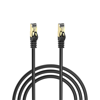 S-LINK MM-CAT703, CAT7, Patch, 3Mt, Gold Uçlu,   FTP, CCA, Ağ Bağlantı Kablosu (Siyah)