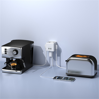 S-LINK PRZ04, 4 Soket, Akım Korumalı Priz, 1x Type-C, 2xUSB 5V, 2Mt Kablo, 306 Joule, Küp Tasarım (Beyaz)