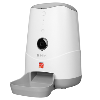 S-LINK SL-20, 3,7Litre Kapasiteli, WiFi, 1080P Kameralı, İyi Yönlü Ses, Tuya Destekli, Otomatik Yem Kabı