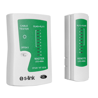 S-LINK SL-468, RJ45 ve RJ11 Tester, Kablo Test Cihazı