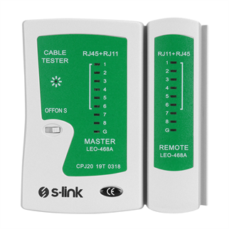 S-LINK SL-468, RJ45 ve RJ11 Tester, Kablo Test Cihazı