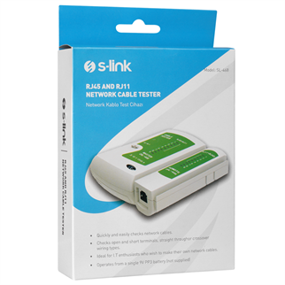S-LINK SL-468, RJ45 ve RJ11 Tester, Kablo Test Cihazı