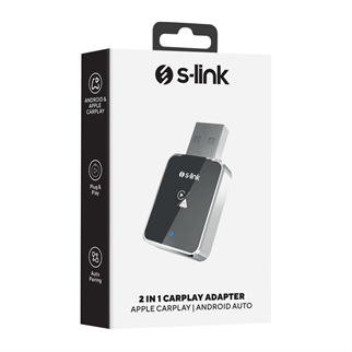 S-LINK SL-CAR01, 2in1 Android ve Apple Cihazlar, Kablosuz Android Auto ve Carplay Adaptörü