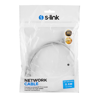 S-LINK SL-CAT606 CAT6 Patch 60CM Kablo (Gri)