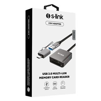 S-LINK SL-CR21 USB-USBC Metal Kart Okuyucu