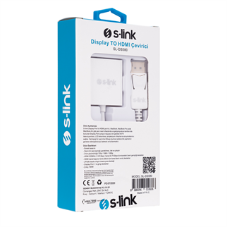 S-LINK SL-DS580, Display Port (DP) To HDMI Çevirici Adaptör (10cm)