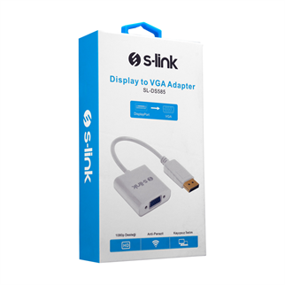 S-LINK SL-DS585, Display Port (DP) To VGA Çevirici Adaptör (10cm)