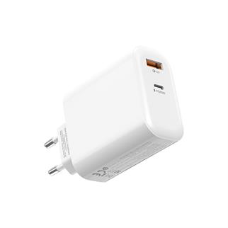 S-LINK SL-EC69 GAN PD 65W / QC 18W Type USB-C +USB A Hızlı Beyaz EV/NOTEBOOK Şarj Adaptör