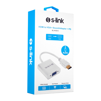 S-LINK SL-HVS13, HDMI To VGA+Audio+PD Çevirici