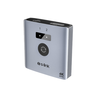 S-LINK SL-LU602C, 2xHDMI, 1Type-C, 4K, 60Hz, Monitör Çoklayıcı (1PC-2Monitör veya 2PC- 1Monitör) Çift Yönlü Switch