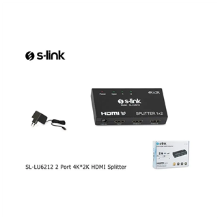 S-LINK SL-LU6212, HDMI Çoklayıcı, 1Giriş, 2Çıkış, (1PC-2Monitör)