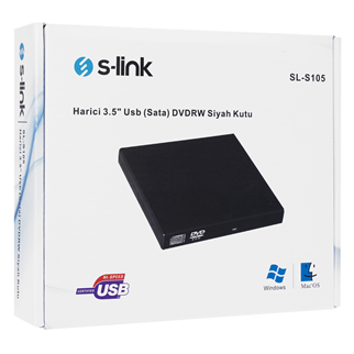 PIONEER BDR-TD05, 12.7mm, Blu-Ray/DVD/CD Writer. S-LINK SL-S105 Harici Kutu ile Birlikte Taşınabilir USB Optik Yazıcı.