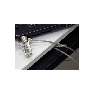 S-LINK SL-S202, Şifreli Notebook Kilidi, 110cm, Kaplamalı Çelik Kablo.