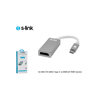 S-LINK SL-USB-C74, Type-C to DISPLAY PORT (DP) Metal, Çevirici