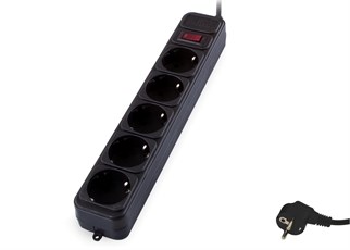 S-LINK SPG3-J-5 5li Siyah 1.5mt 306Joule Akım Koruyuculu Priz