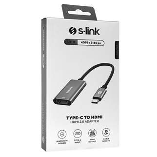S-LINK SWV-USBC028, Type-C to HDMI Metal, Çevirici