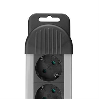 S-LINK Swapp SPGKS03 1.5m 3G1.5mm2 900 Joule 3-lü Akım Kor. Gri Priz Çoklayıcı