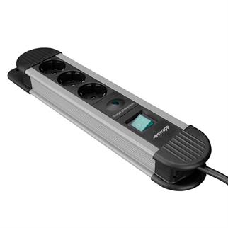 S-LINK Swapp SPGKS03 1.5m 3G1.5mm2 900 Joule 3-lü Akım Kor. Gri Priz Çoklayıcı