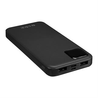 S-link G104 10000mAh 2*USB+Type-C+Micro Kompakt Tasarım Siyah LCD Taşınabilir Pil Şarj Cihazı Powerbank