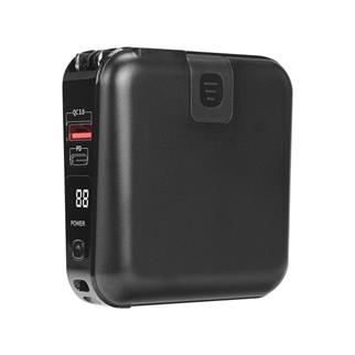 S-link G150 15000mAh Lightning+Type-C Kablolu Powerbank Siyah PD22.5W LCD AC Prizli Taşınabilir Pil Şarj Cihazı