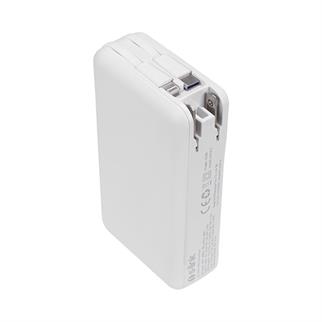 S-link G225 20000mAh Lightning+Type-C Kablolu Powerbank Beyaz PD22.5W LCD AC Prizli Taşınabilir Pil Şarj Cihazı