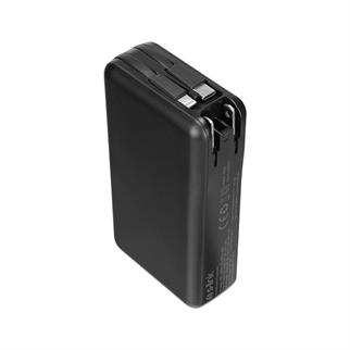 S-link G225 20000mAh Lightning+Type-C Kablolu Powerbank Siyah PD22.5W LCD AC Prizli Taşınabilir Pil Şarj Cihazı