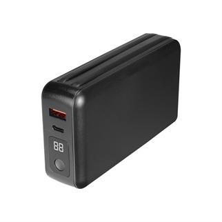 S-link G225 20000mAh Lightning+Type-C Kablolu Powerbank Siyah PD22.5W LCD AC Prizli Taşınabilir Pil Şarj Cihazı