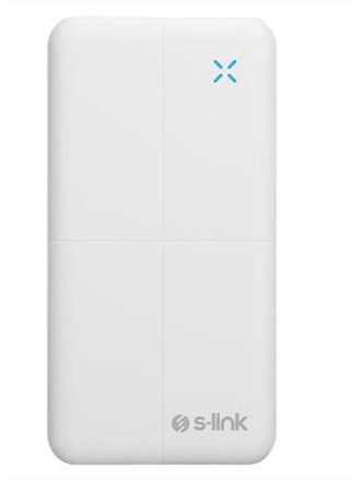 S-link IP-G12N 10000mAh Micro+Usb+ Type-C Giriş+Çıkış Beyaz. Taşınabilir Pil Şarj Cihazı Powerbank