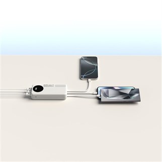 S-link IP-G220 20000mAh PD20W+QC3.0 Dahili Kablolu Beyaz LCD Taşınabilir Pil Şarj Cihazı Powerbank