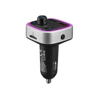 S-link SL-BT401 RGB Bluetooth V5.0 Led Ekran Tf Kart 64G(Max) Çift USB QC3.0+5V/2.4A Hızlı Şarjlı Fm Transmitter