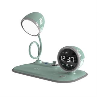 S-link SL-CW21 Yeşil Telefon Uyumlu Fast Şarj 15W Ayarlanabilir Led Işıklı  Masa Lambası