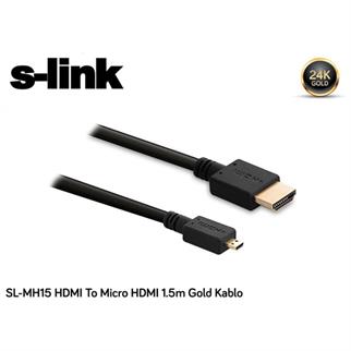 S-link SL-MH15 HDMI To Micro HDMI 1.5m Gold Kablo