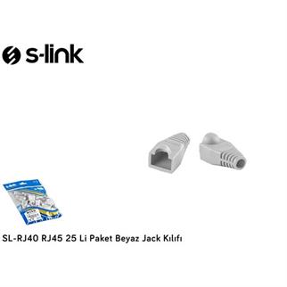 S-link SL-RJ40 RJ45 25 Li Paket Beyaz Jack Kılıfı