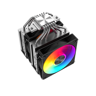SAMA A60L, Black, 2x120mm ARGB Fan, Kule Tipi Hava Soğutma, 6 adet Gelişmiş Nikel Kaplı Bakır Isı Borusu, CPU Fan (AMD ve INTEL Tüm işlemciler ile uyumlu)
