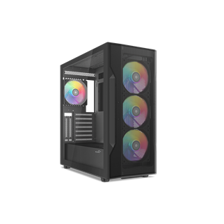SAMA S40BK Black, H700BK 700W, 80 PLUS, Tempered Glass Panel, Mesh Ön Panel, Type-C, 4x120mm ARGB Fan, ATX, GAMING KASA