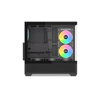 SAMA V40BK Black, B750BK 750W, 80+ Bronze, PCIE 5.1, ATX3.1, Tempered Glass Panel, Panoramic Tasarım, Type-C, 6x120mm ARGB Fan, ATX, GAMING KASA