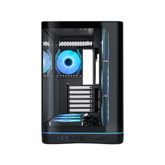 SAMA V62BK Black, B850BK 850W, 80+ Bronze, PCIE 5.1, ATX3.1, Tempered Glass Panel, Panoramic Tasarım, Type-C, 7x120mm ARGB INFINITY Fan, ATX, GAMING KASA