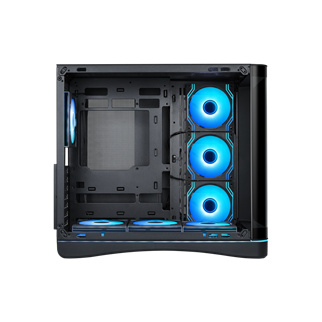 SAMA V62BK Black, B850BK 850W, 80+ Bronze, PCIE 5.1, ATX3.1, Tempered Glass Panel, Panoramic Tasarım, Type-C, 7x120mm ARGB INFINITY Fan, ATX, GAMING KASA