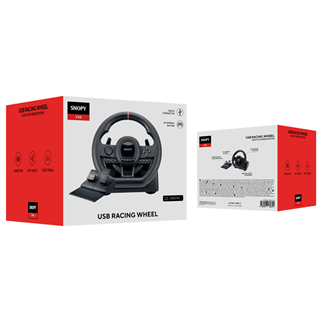SNOPY V30 ONLY PC, Direksiyon, Pedal, Titreşimli, Gaming Oyuncu Direksiyonu